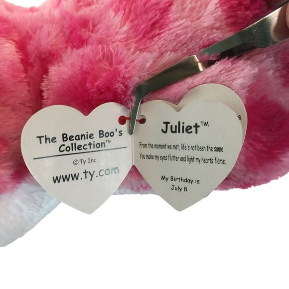 Ty Beanie Boos Juliet Pink Penguin 9" Plush Stuffed Animal Toy Heart w/Tags - Picture 10 of 11